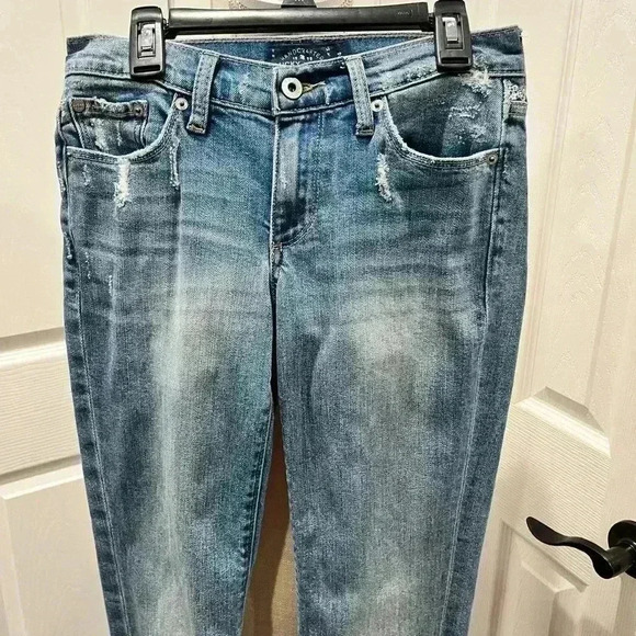 Lucky Brand 1990 Orta Premium Lace embroidered Sweet Crop Jeans - Picture 8 of 11